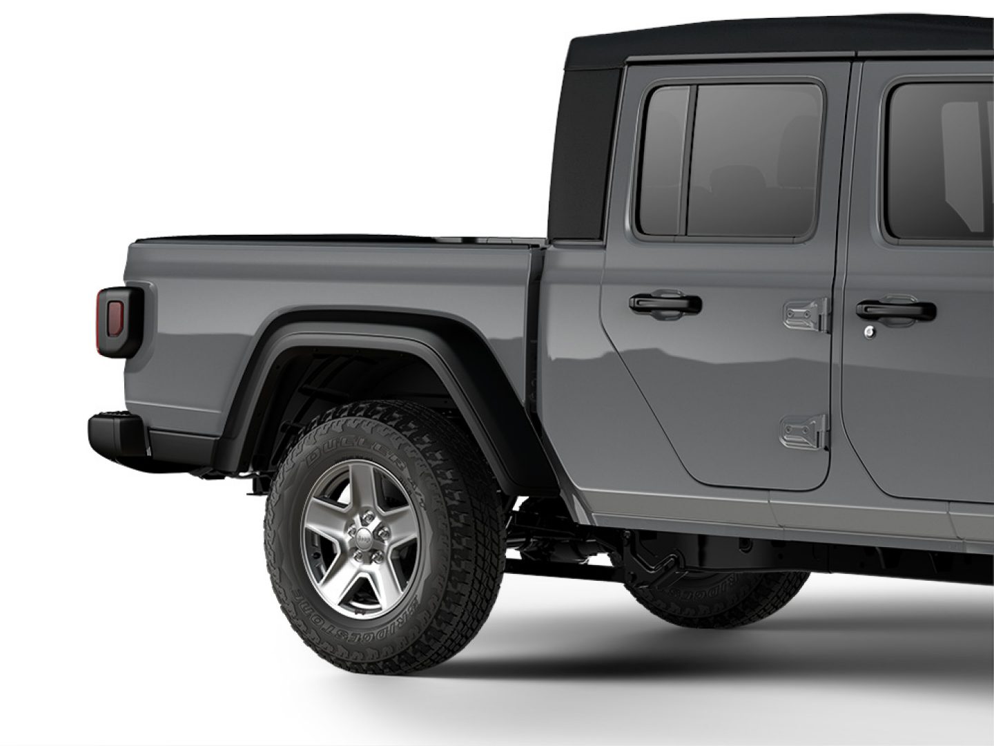 Jeep Gladiaor rear section with 17 Inch Aluminum Wheel